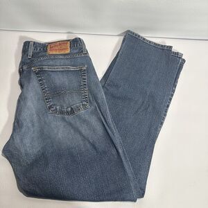 Lucky Brand Jeans Men's 33x32 Slim Bootleg Blue Denim Made in Mexico